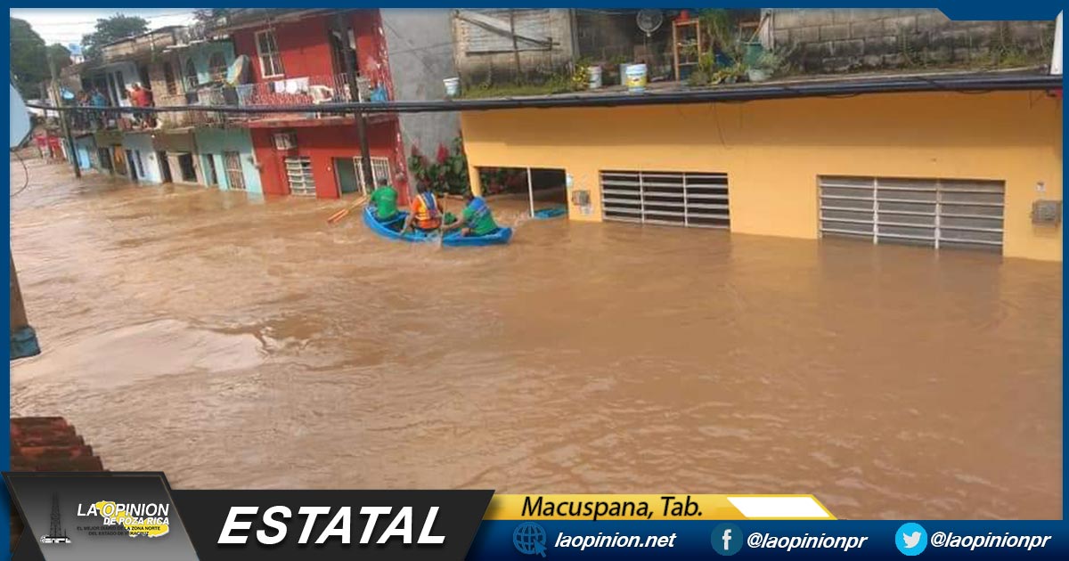 Macuspana amanece inundado
