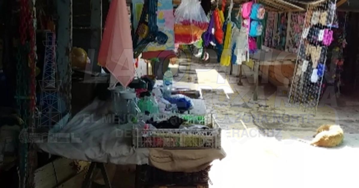 Siguen con bajas ventas locatarios del mercado “Morelos”, en Cazones