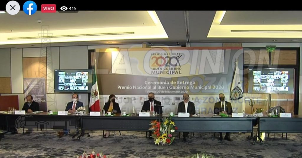 Recibe Poza Rica Premio Nacional al Buen Gobierno 2020