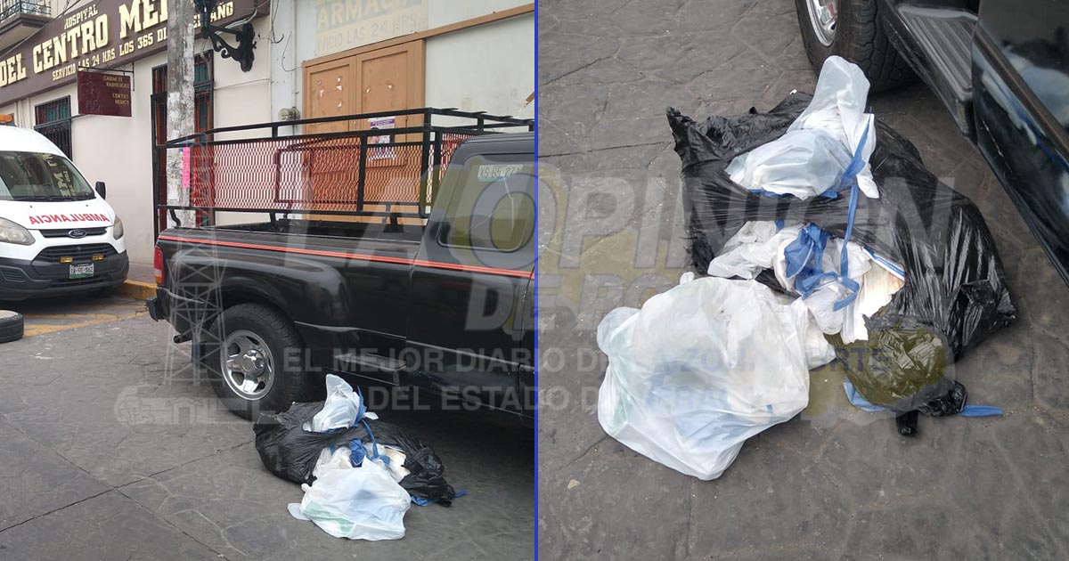 Aparece bolsa con material quirúrgico