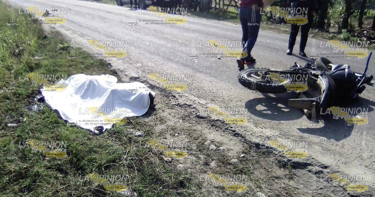 Motociclista pierde la vida en accidente