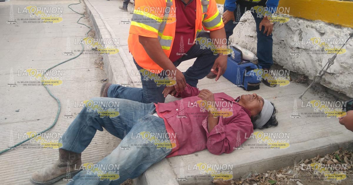 Obrero es atropellado
