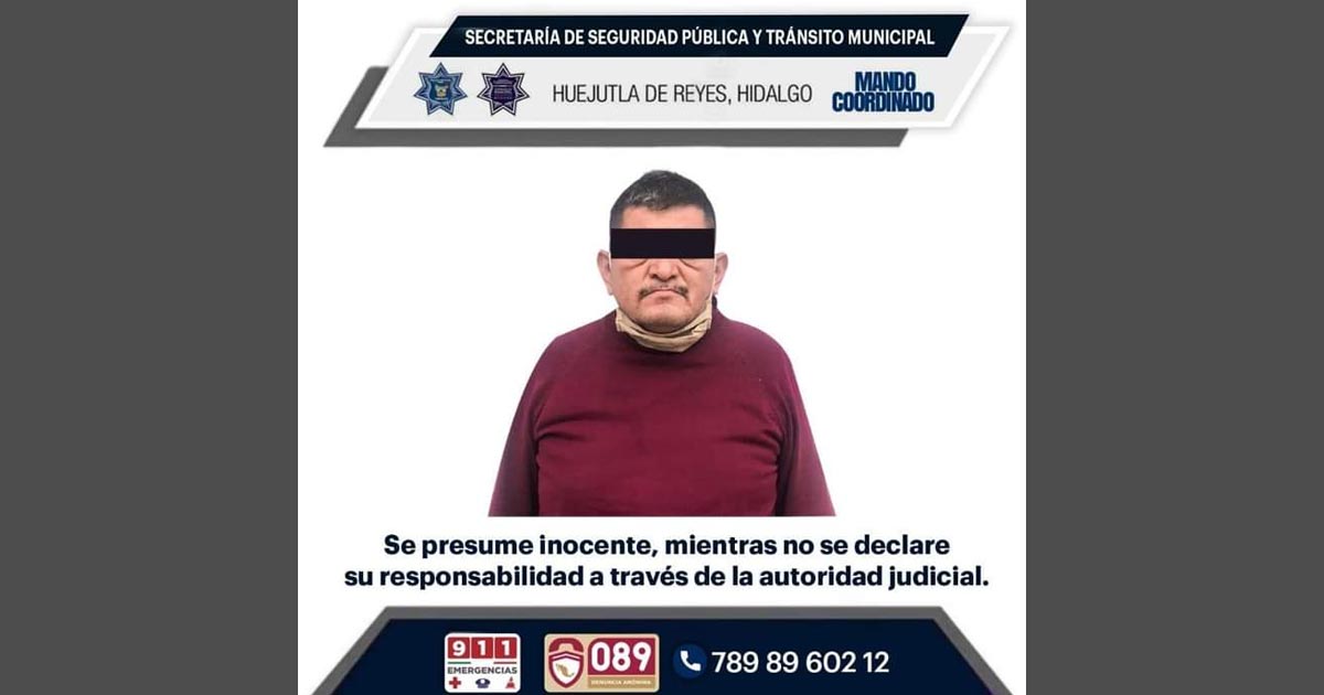 Rescata Policía de Huejutla a tres personas privadas de la libertad; presunto captor, detenido