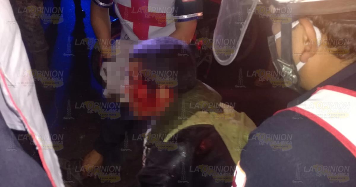 ¡Herido en fuerte choque!