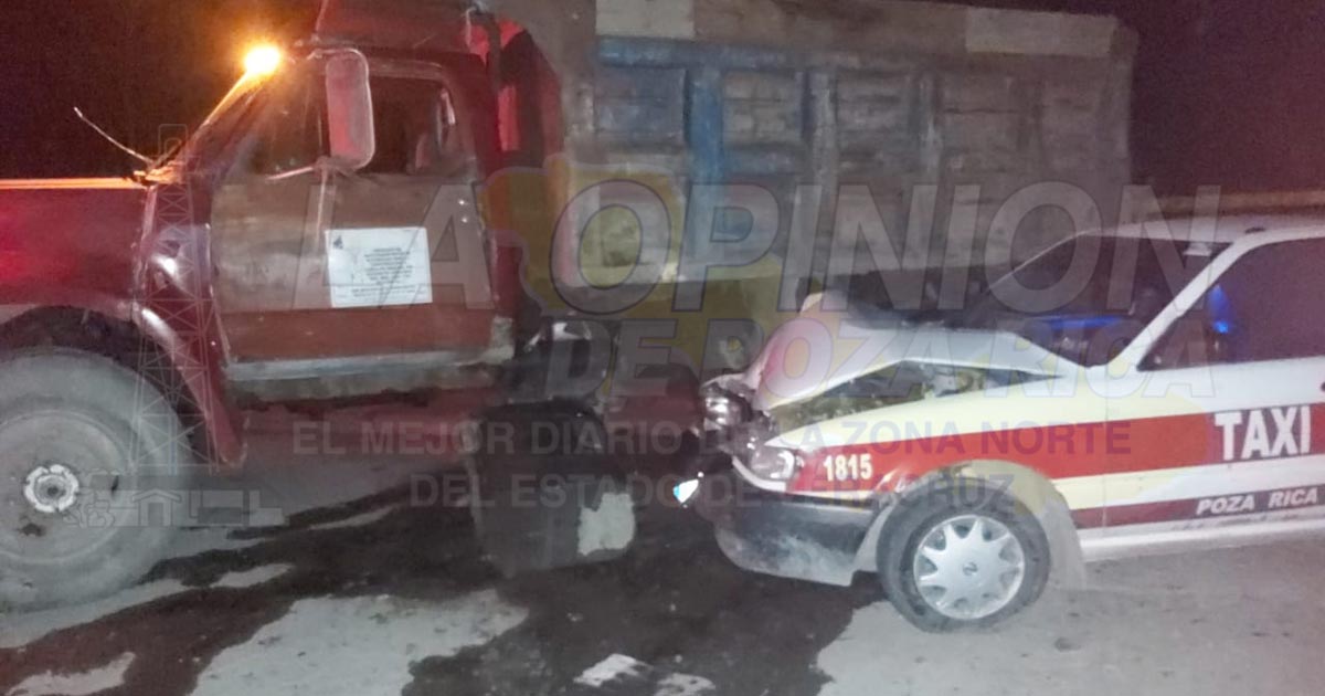 Fuerte choque; dos personas lesionada en Papantla