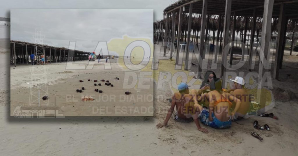 Pocos turistas, pero mucha basura