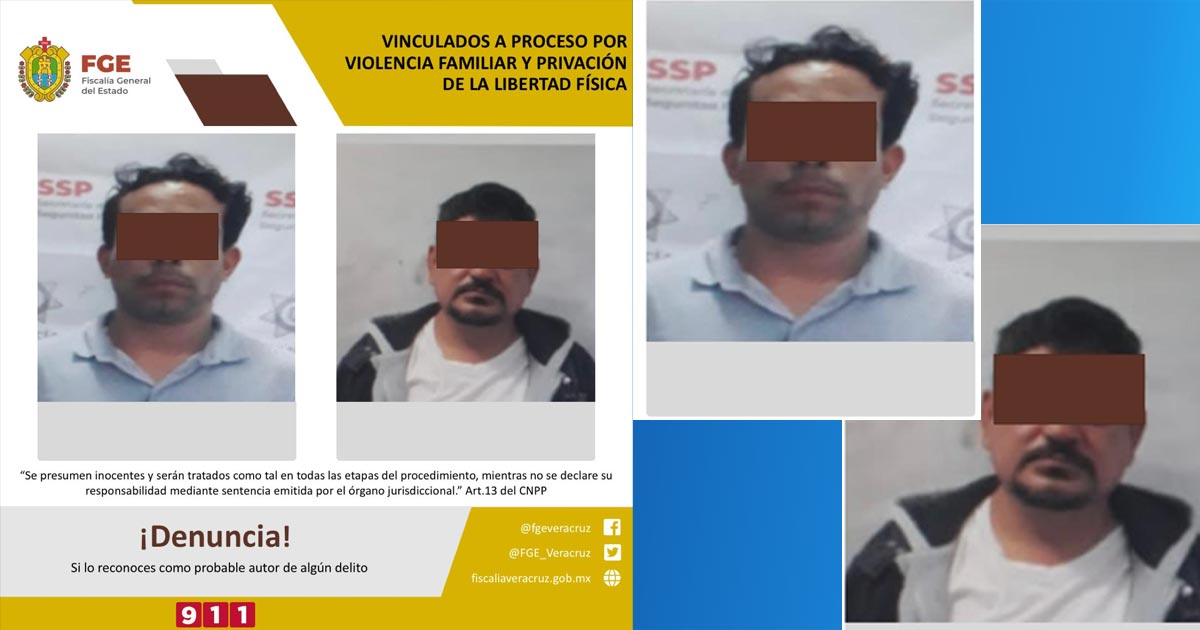 Por violencia familiar y privación de la libertad física son vinculados a proceso