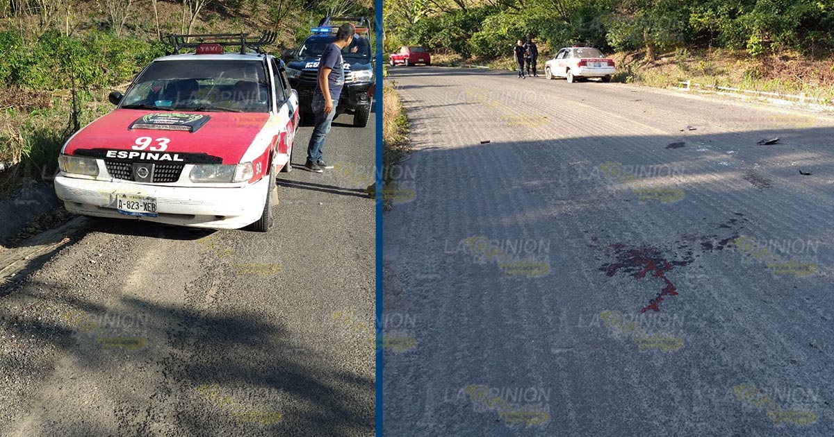 Motociclista herido al chocar contra una unidad de renta