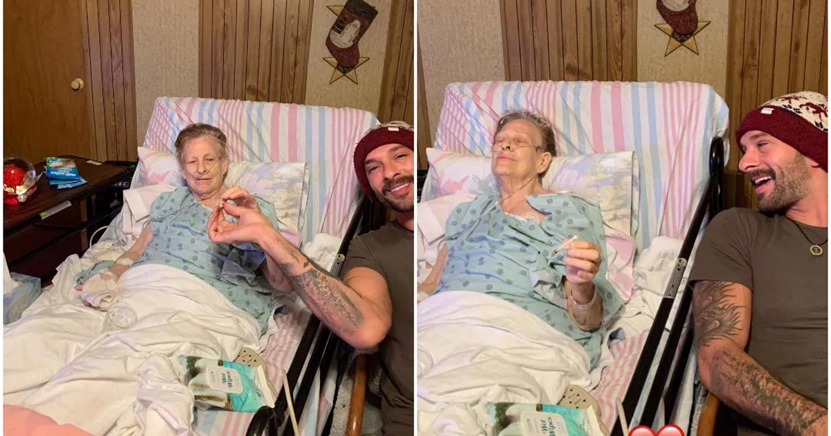 Abuela opta por pasar sus últimas horas de vida fumando marihuana con su nieto
