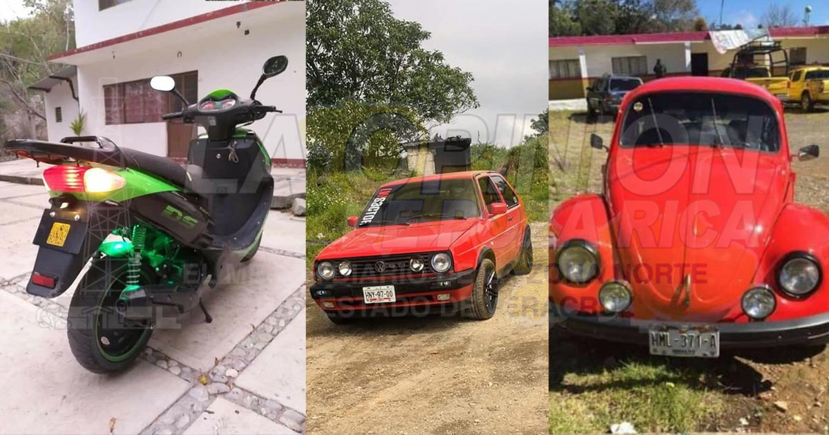 Roban 2 coches y una motoneta