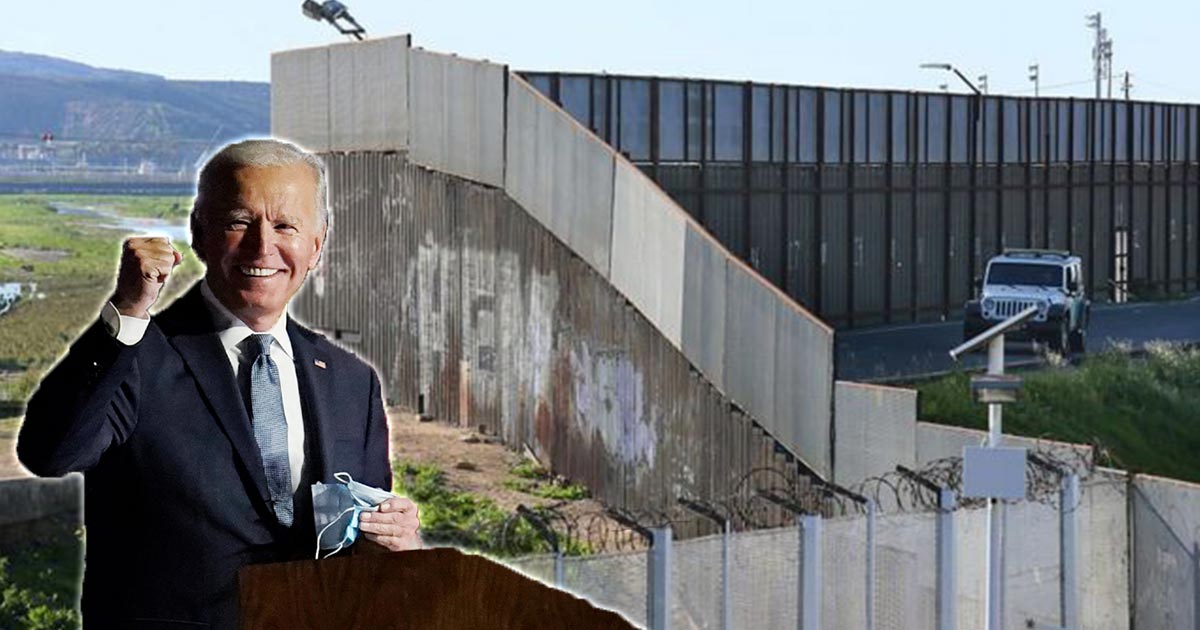Biden frenará construcción del muro con México