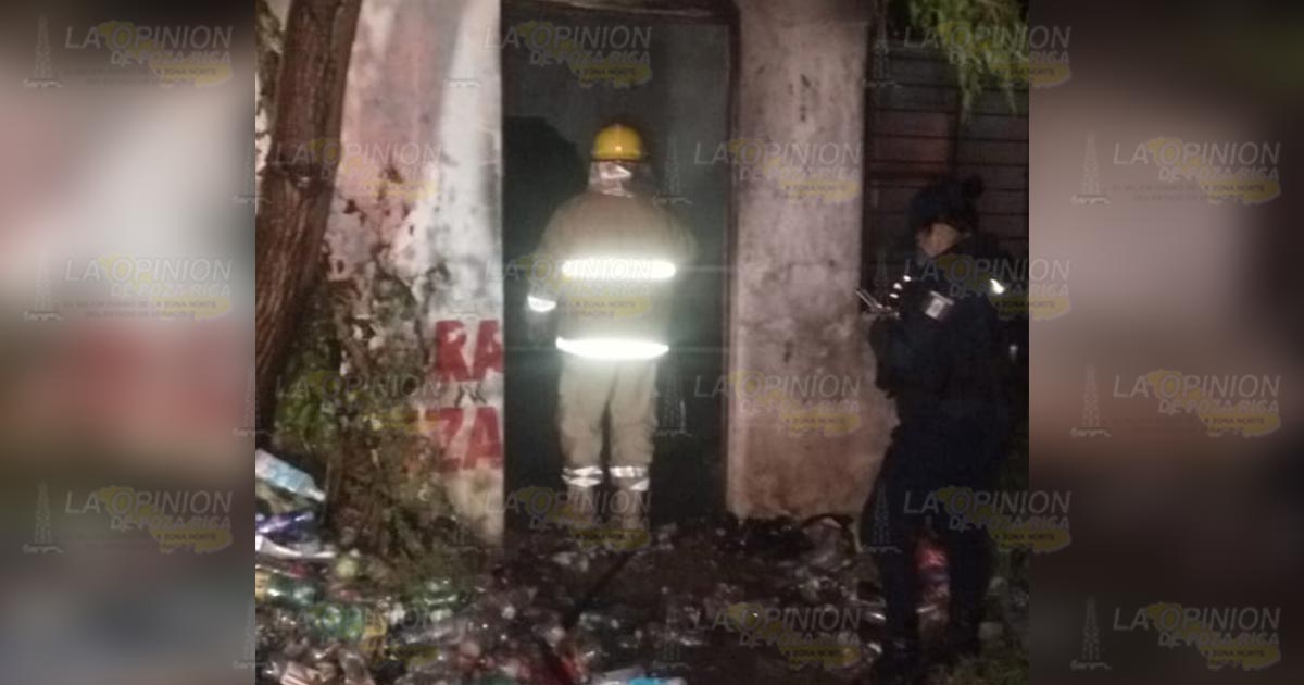 Drogadictos provocan incendio en una casa abandonada