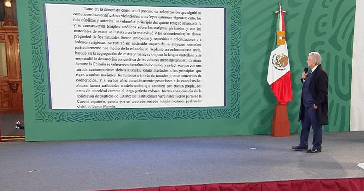 Esta es la carta que AMLO envió a Felipe VI
