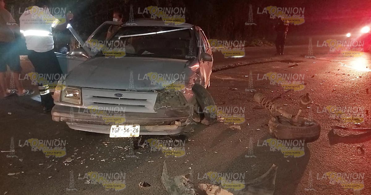 Tremendo choque en Coatzintla