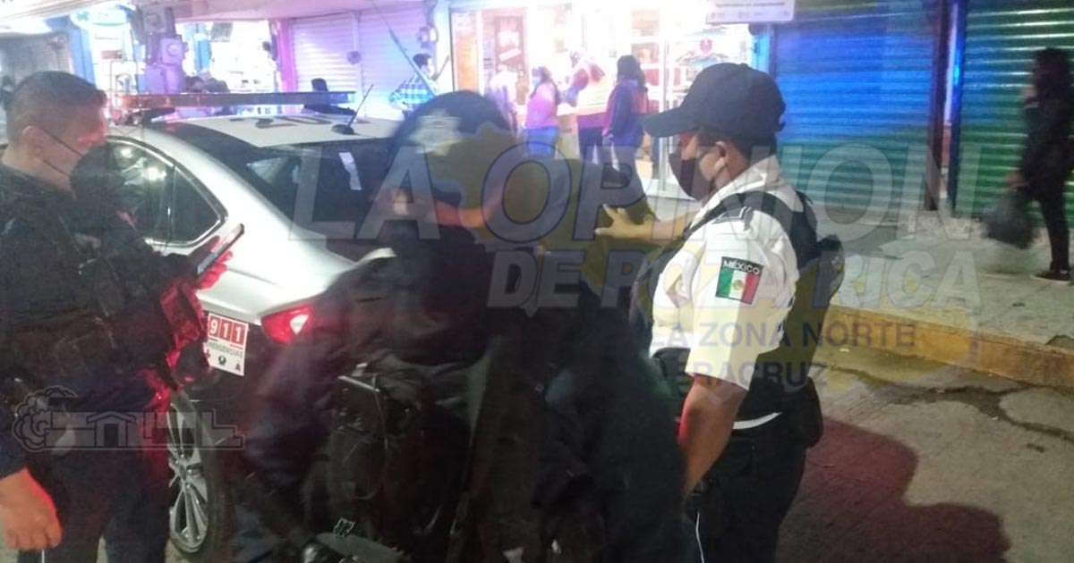 Detienen a un hombre en plena zona centro de Poza Rica