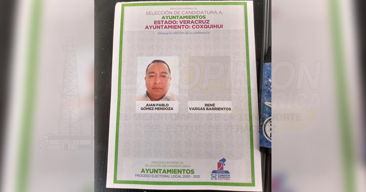 Imponen candidato a la alcaldía de Coxquihui en elecciones internas del PAN