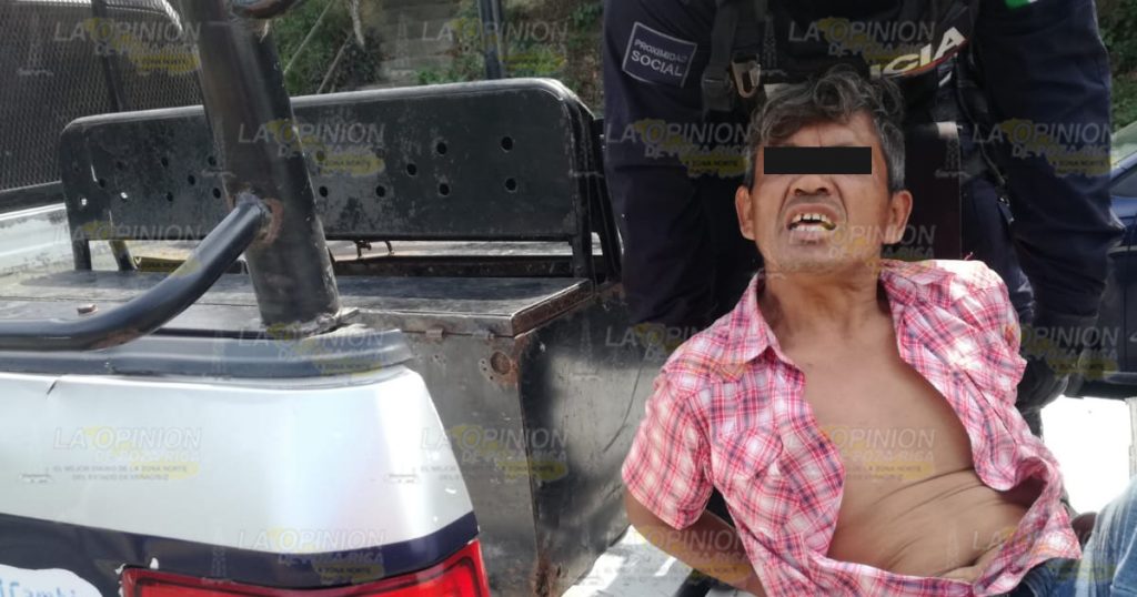 Agresivo sujeto tras las rejas