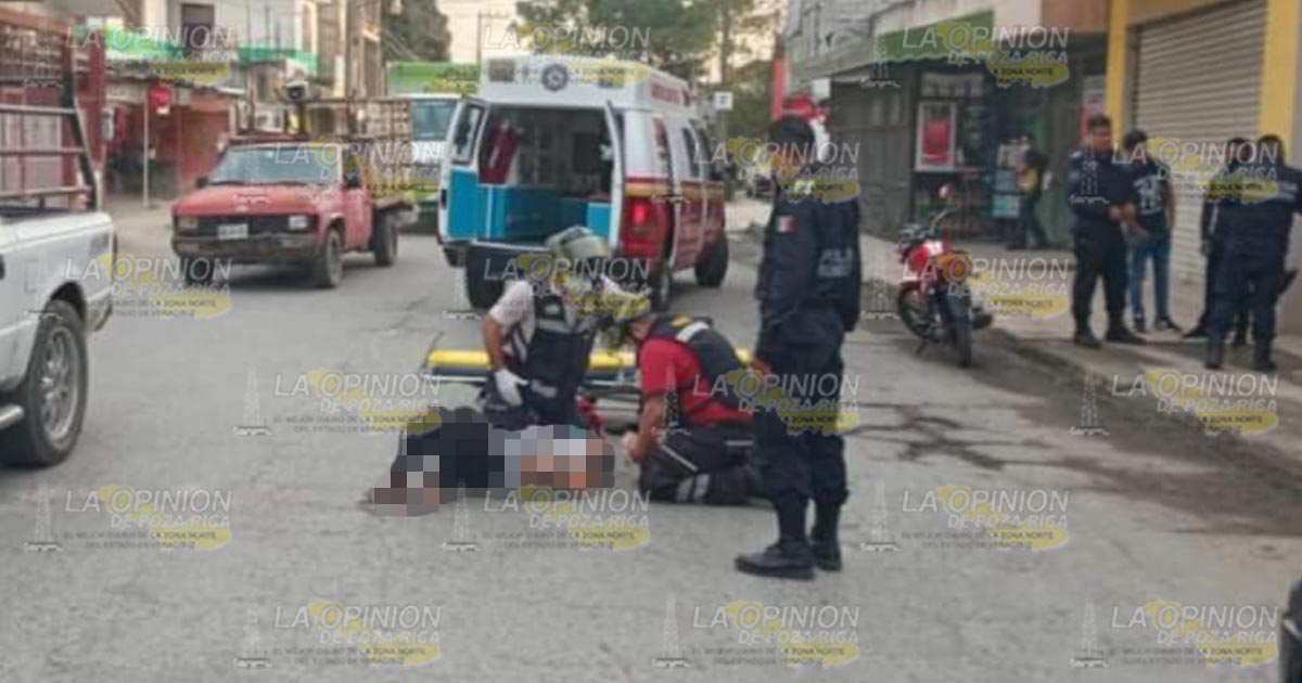 ¡Arrollada por motociclista!