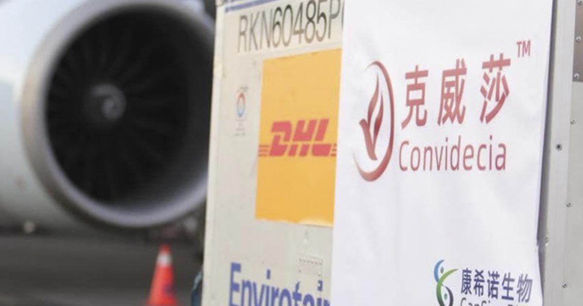 Llegan 3 millones de vacunas anti-COVID de CanSino