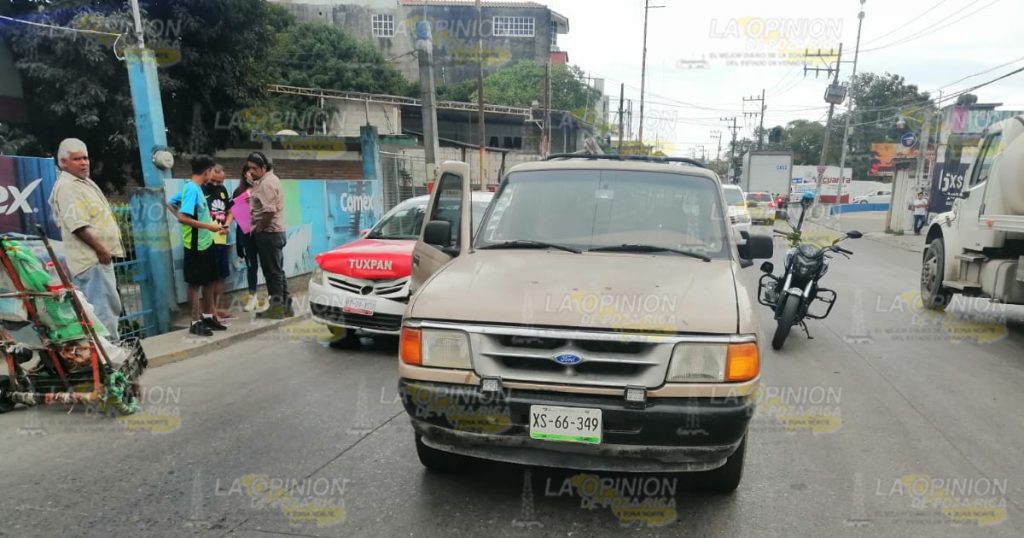Chocaron por alcance en la bajada de puente