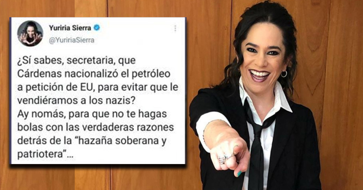"Cárdenas nacionalizó el petróleo por petición de EU": Yuriria Sierra