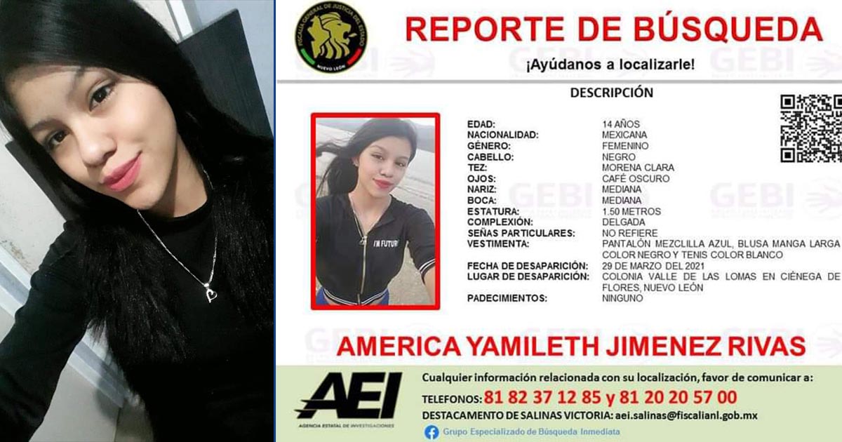 Buscan en Huejutla, jovencita desaparecida en Nuevo León