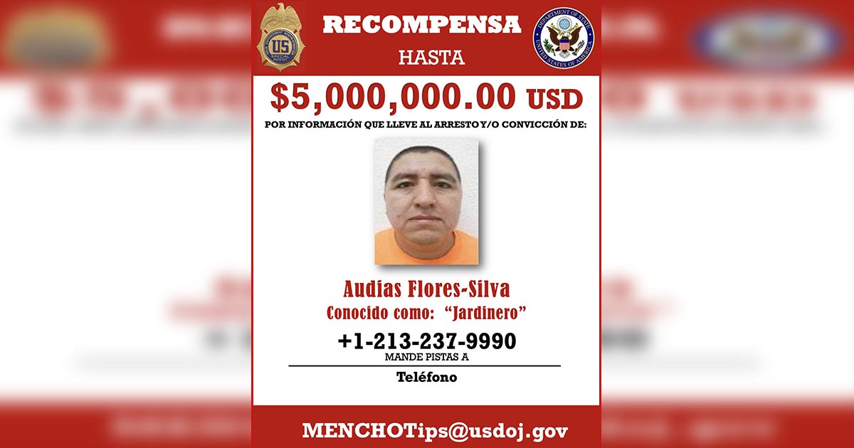 EUA ofrece 5 mdd por cabecilla del narco mexicano