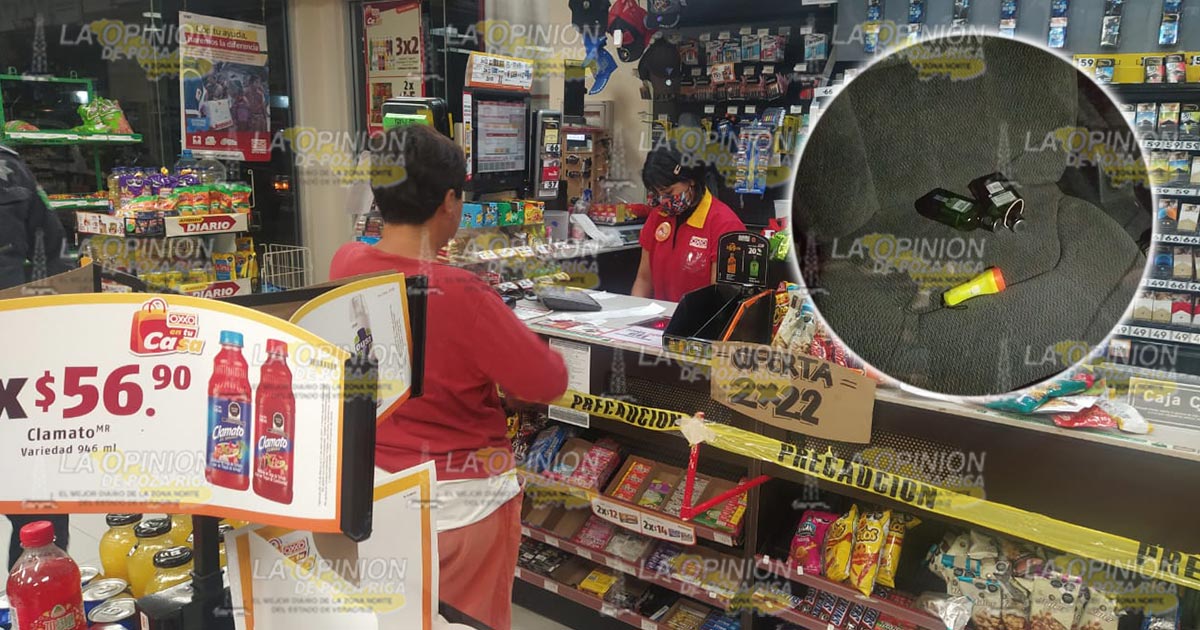 ¡Taxista atraca un OXXO pero olvida a su esposa!