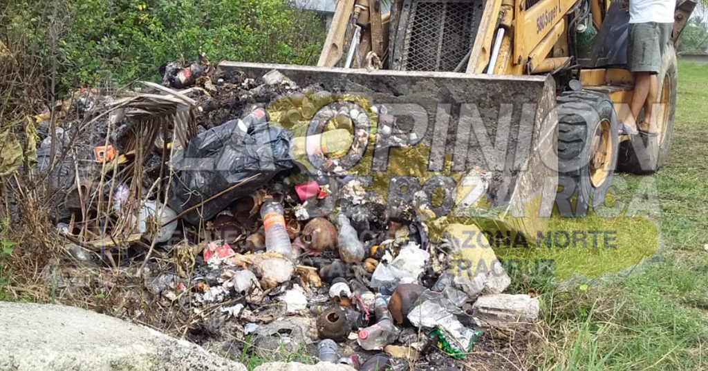 Clausuran basurero clandestino cerca de la playa de Chaparrales, Cazones