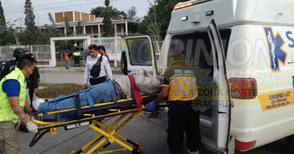 Embestido por un automóvil