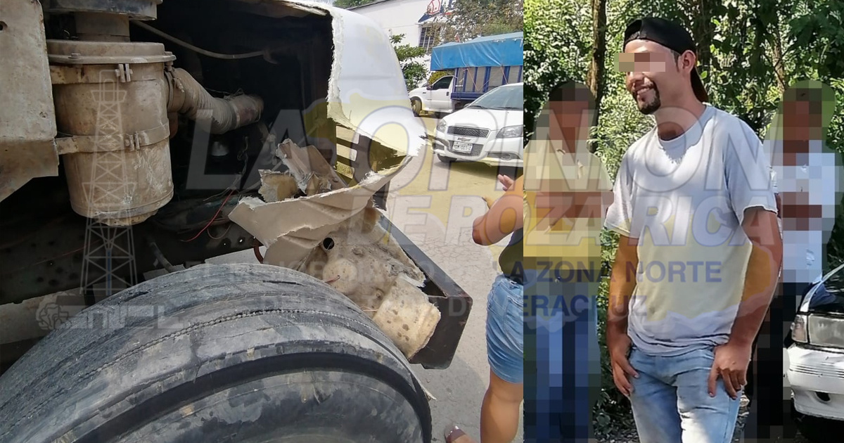 “El Pollo” intentó arrollar a transportistas y chocó un volteo