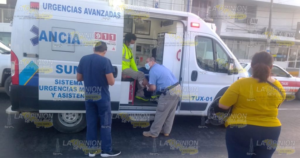 Herido al caer de motocicleta