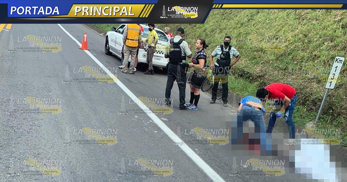 Horrible muerte de ciclista