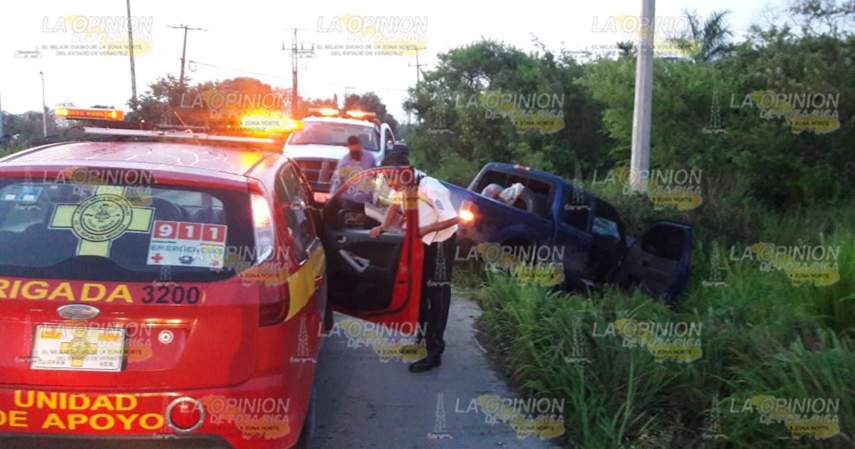 Pareja herida en accidente