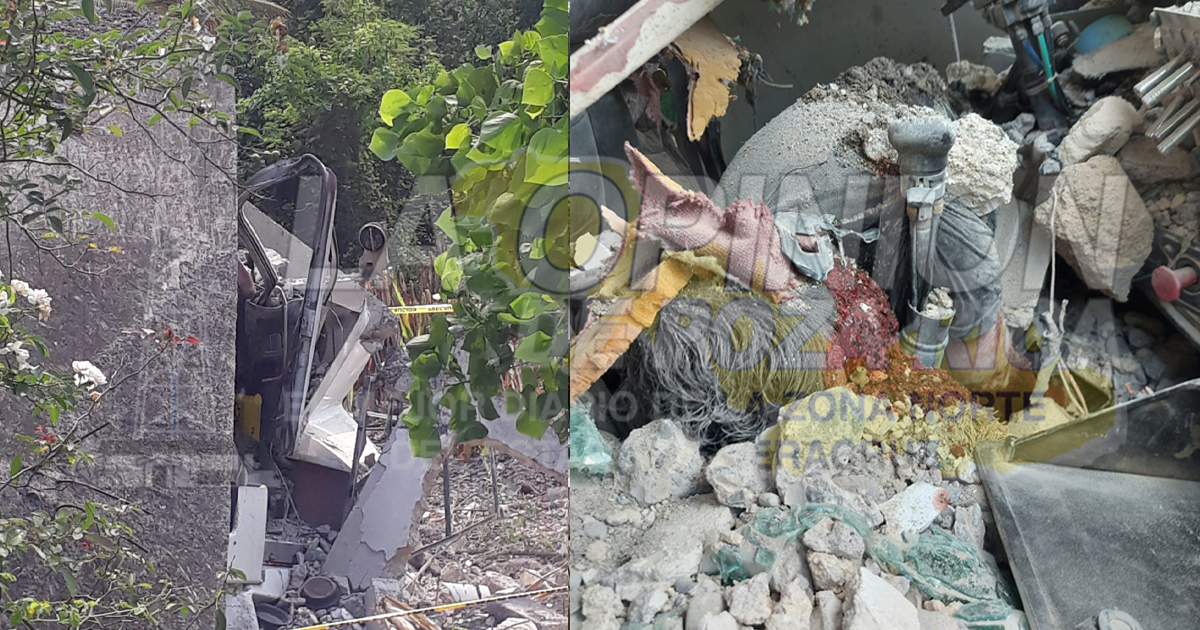 Muere chofer prensado en Furberos, Coatzintla