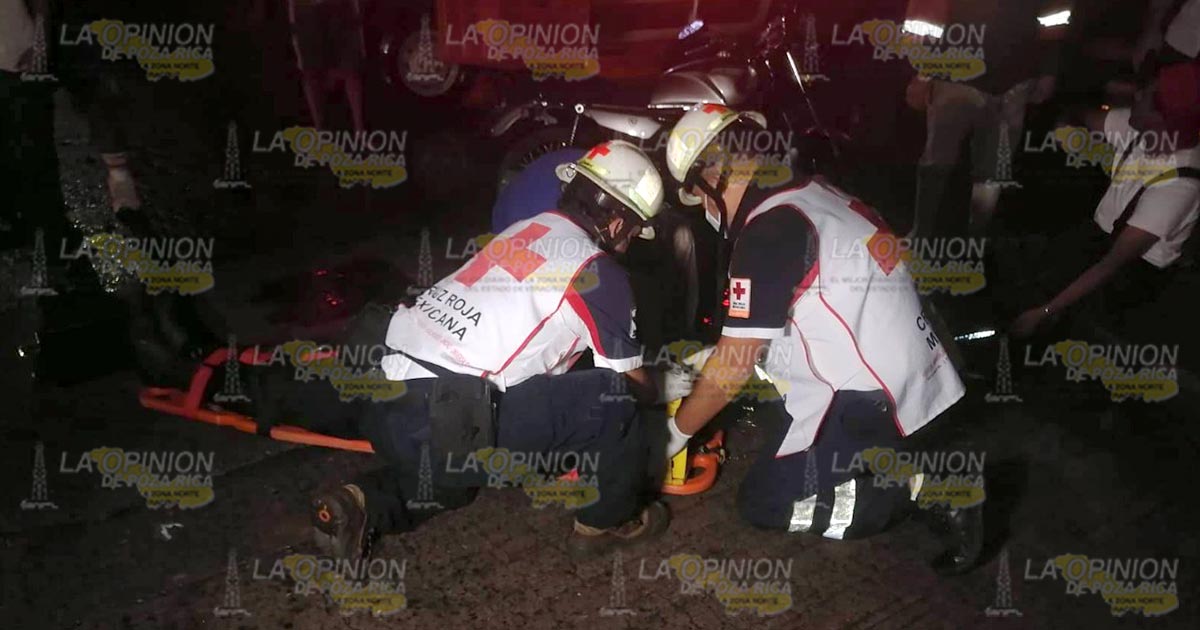 Aparatoso choque entre motociclistas