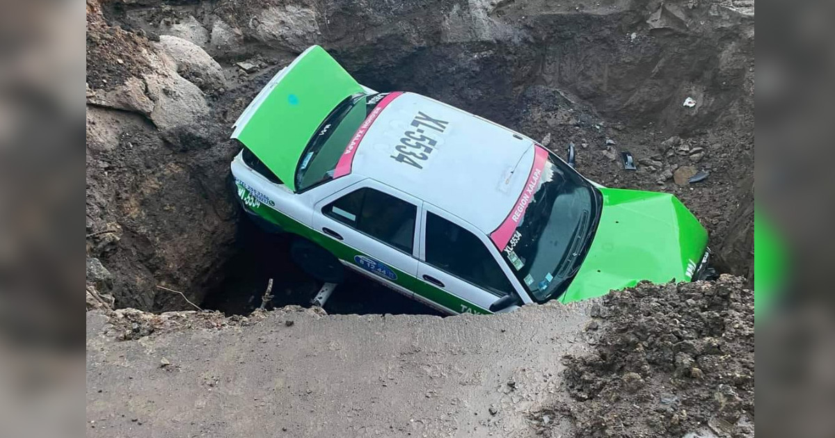 Cae taxi a cráter formado por CMAS