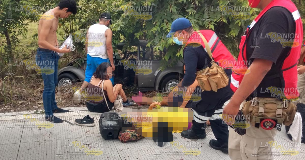 Cuatro heridos en accidente ocurrido en Cazones