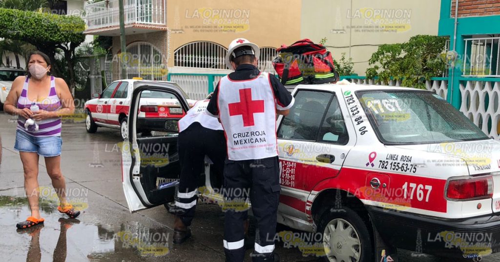 Dos lesionados en brutal choque en Poza Rica