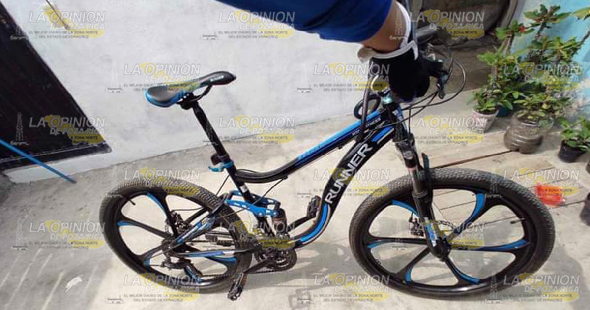 Roban bicicleta en calles de Huejutla
