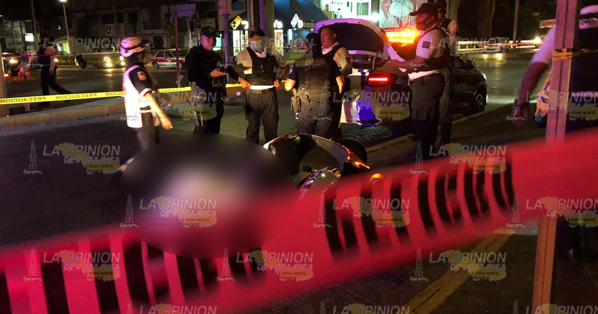 Se mata motociclista en el centro de Poza Rica