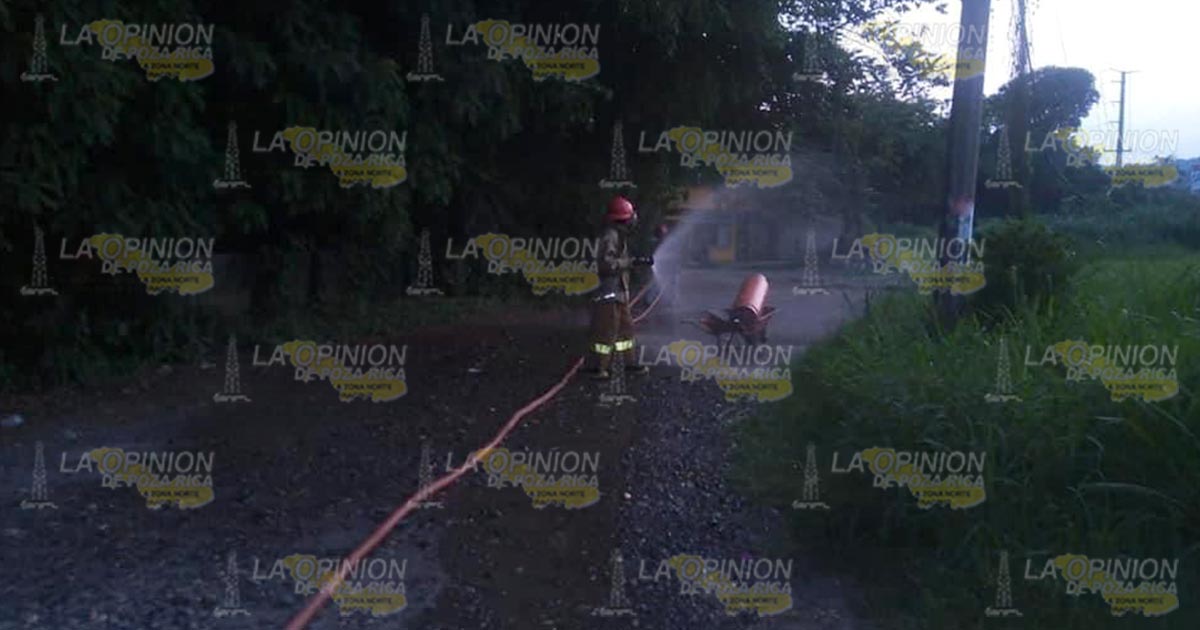 Tanque de gas a punto de estallar en el Sector 5