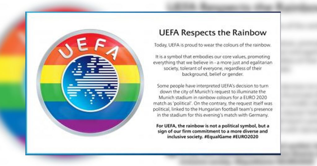 La UEFA cambia su logo con el arcoíris pero sigue sin permitir la iluminación del Allianz Arena
