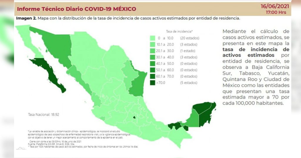 La Ciudad de México es la entidad con mayor número de casos activos