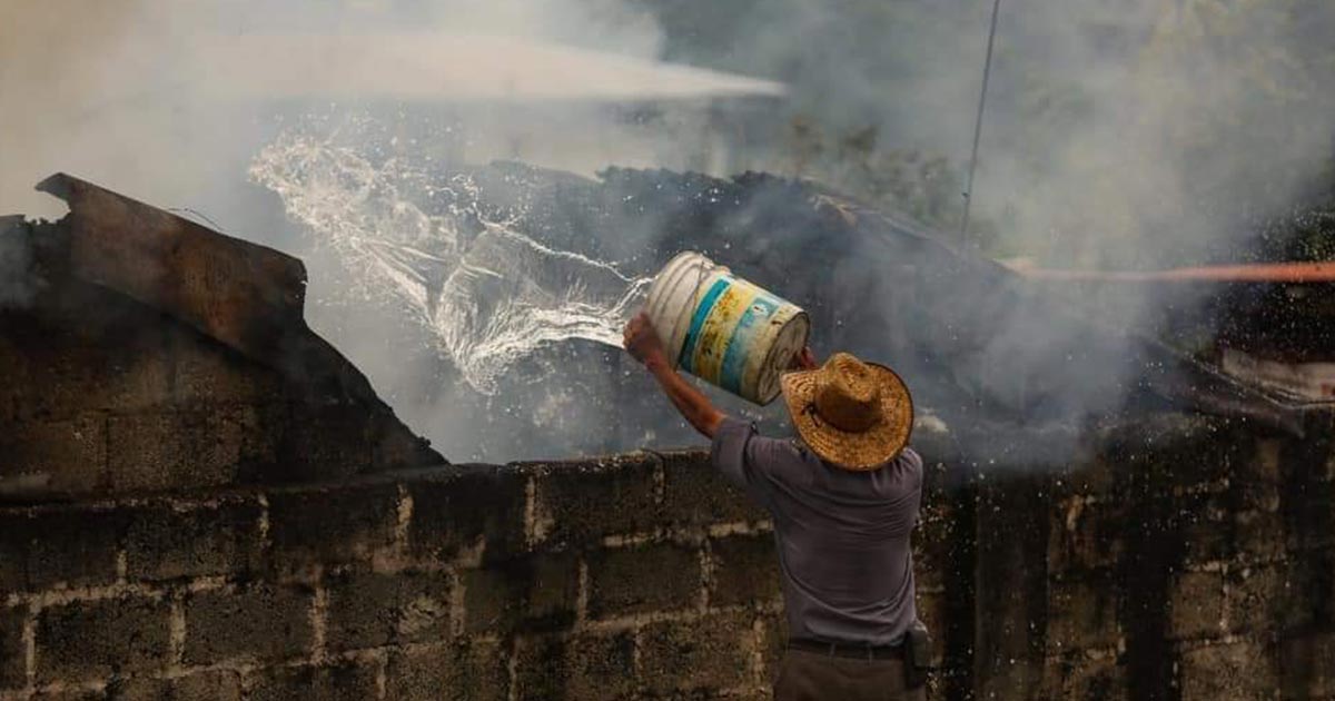 Abuelita muere calcinada en Cuetzalan
