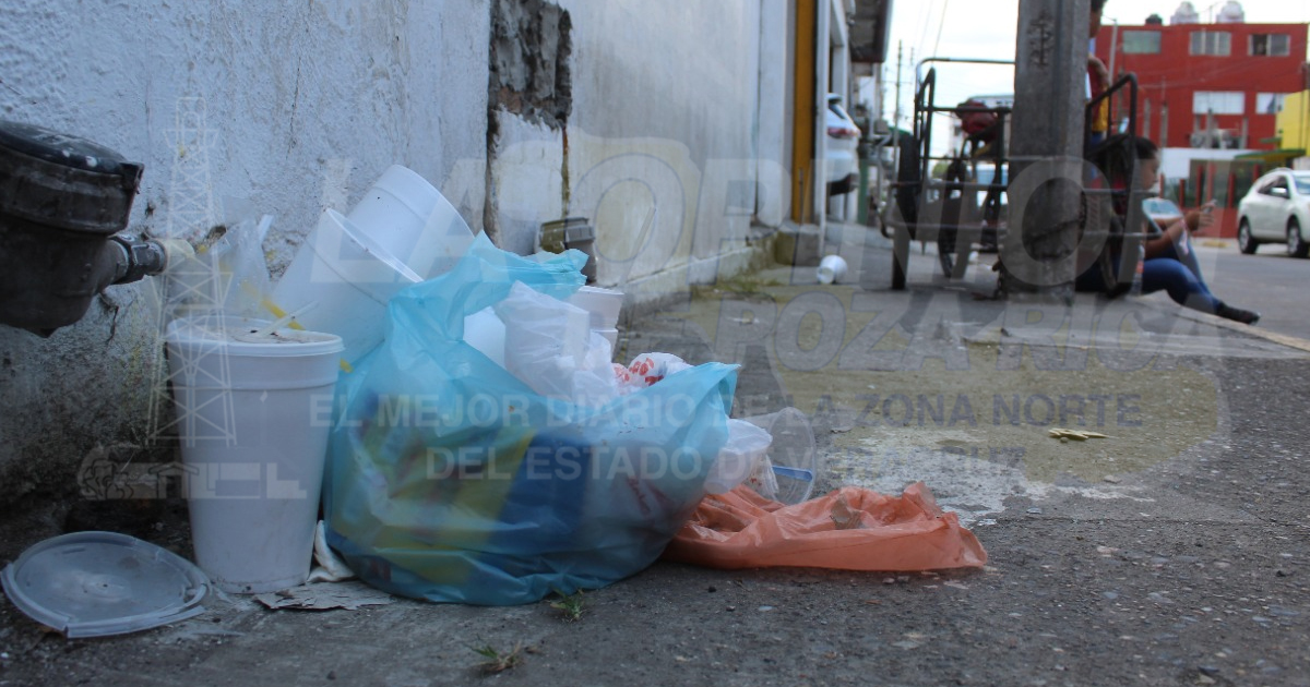Basura por todos lados en Poza Rica