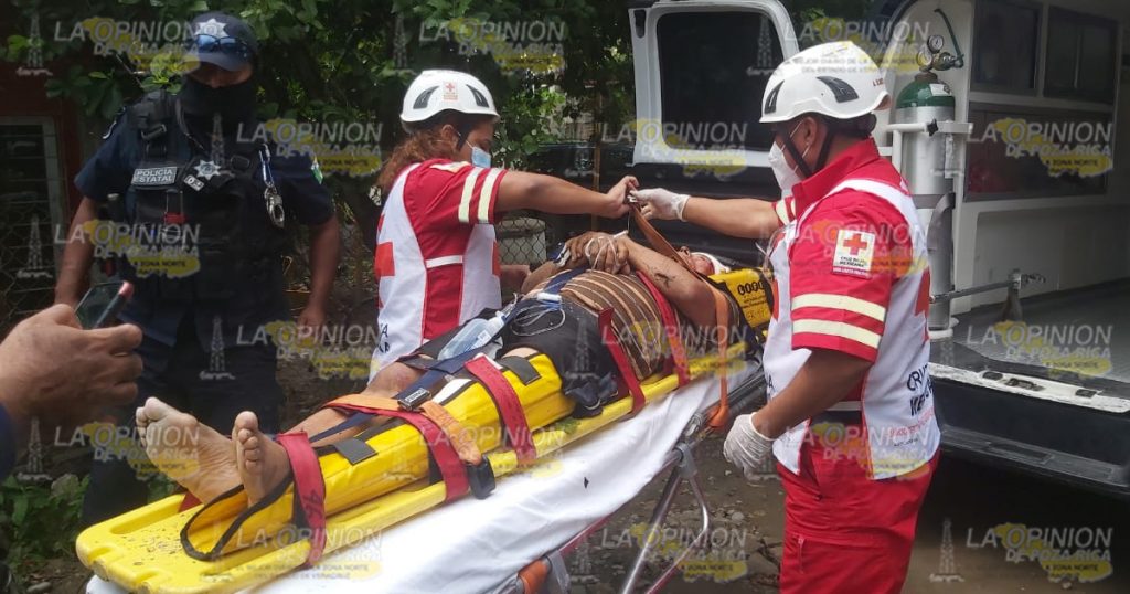 Cayó de siete metros