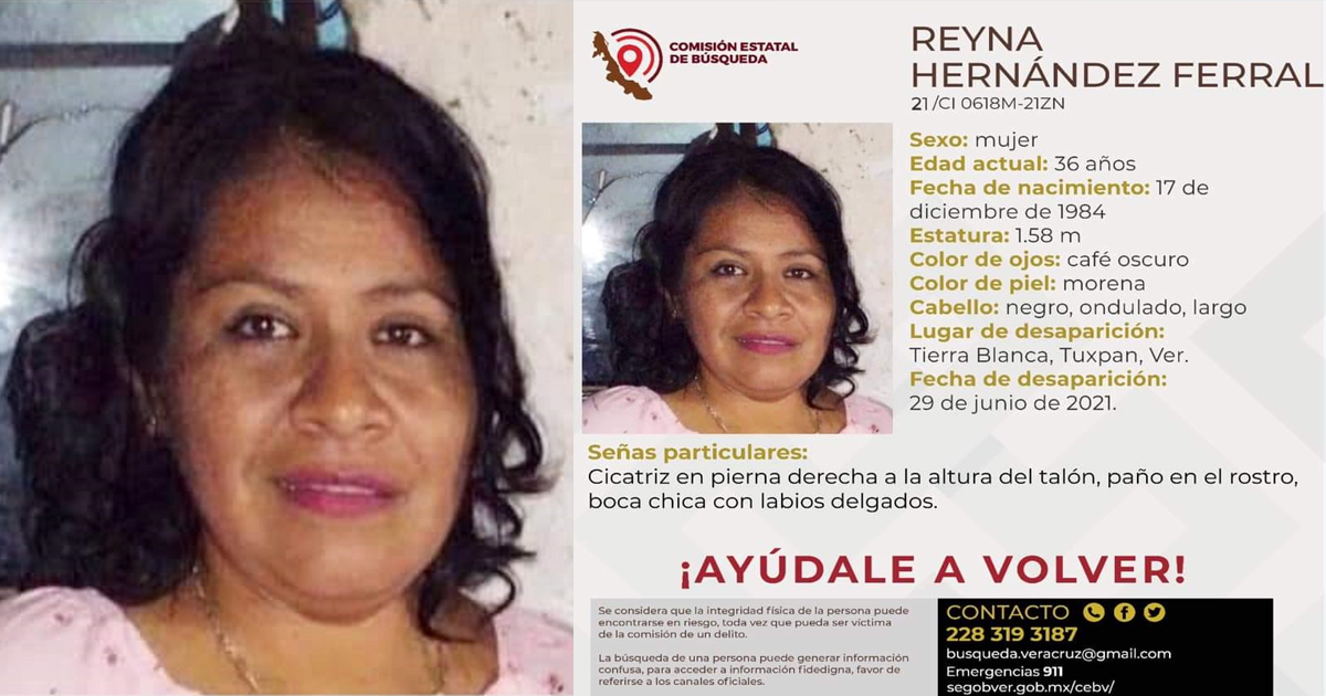 Desaparece una mujer en Tuxpan