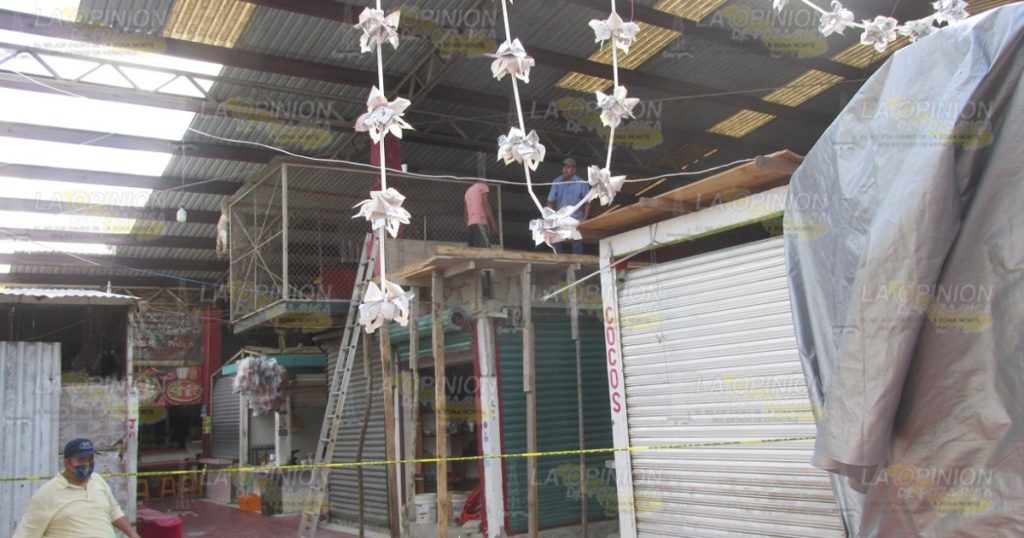 Muy lenta la obra del techado en el mercado Héroes del 47