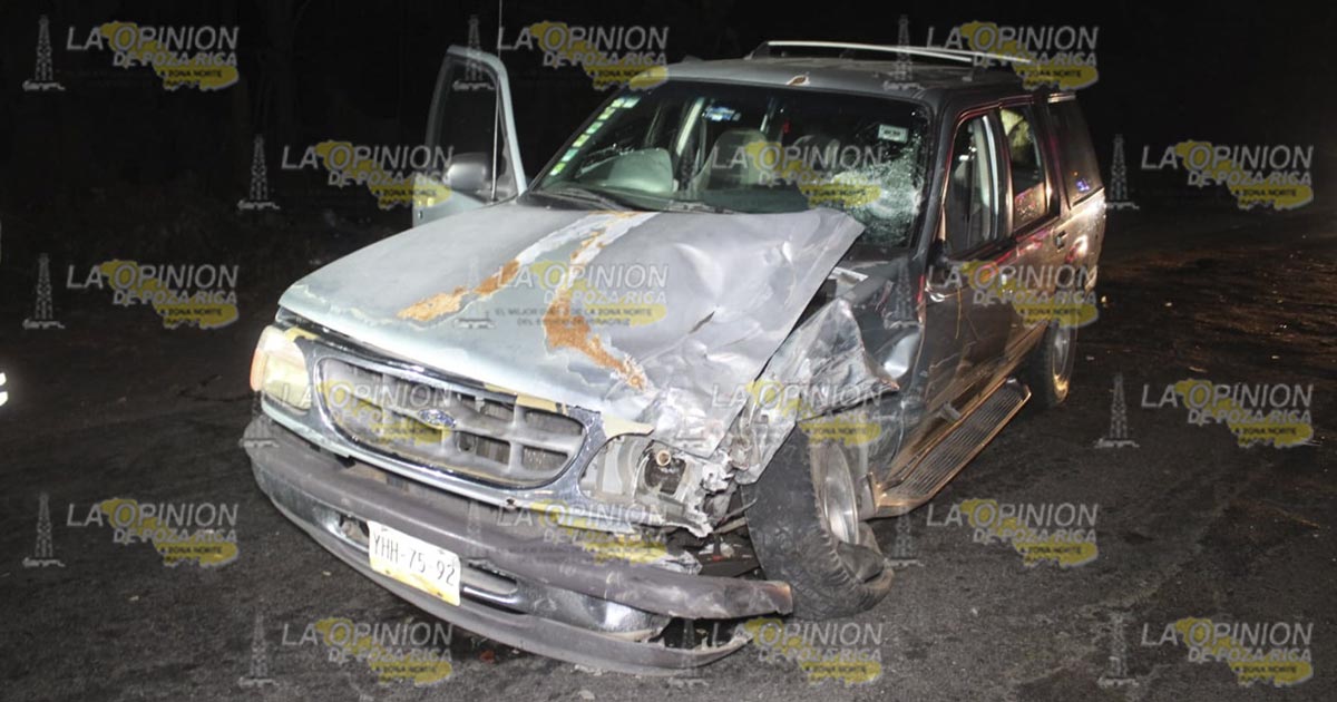 3 lesionados en aparatoso choque